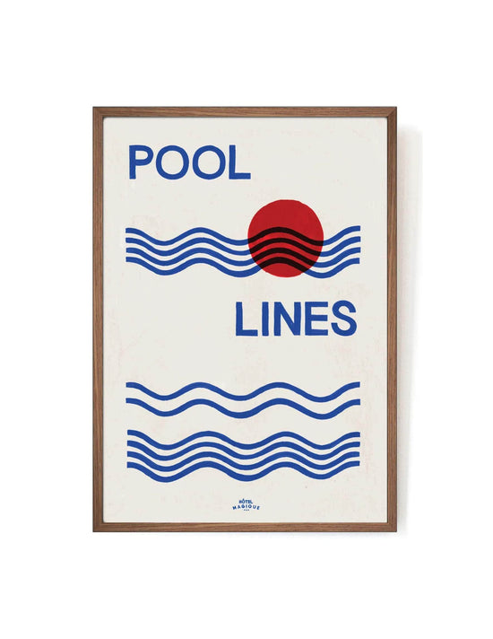 Pool Lines Art Print