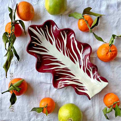 Giant Radicchio Leaf Serving Dish