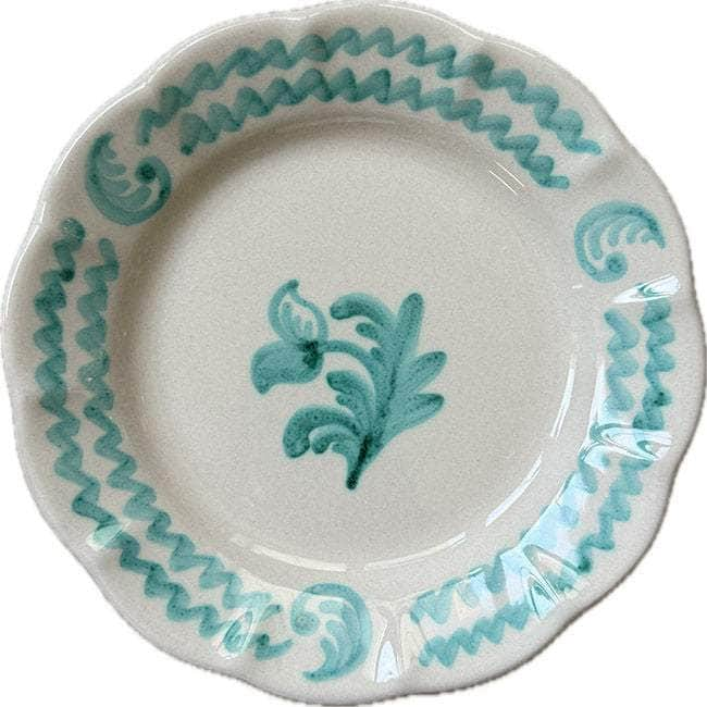 Antique Pattern Green Dining Plate