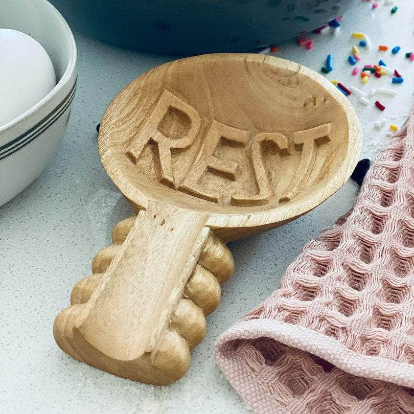 Handcarved Spoon Rest from Rwanda