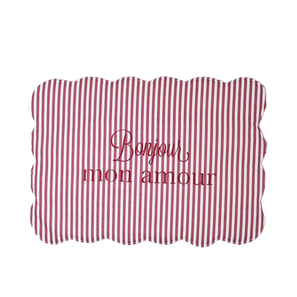 Bonjour Mon Amour Placemat Pink