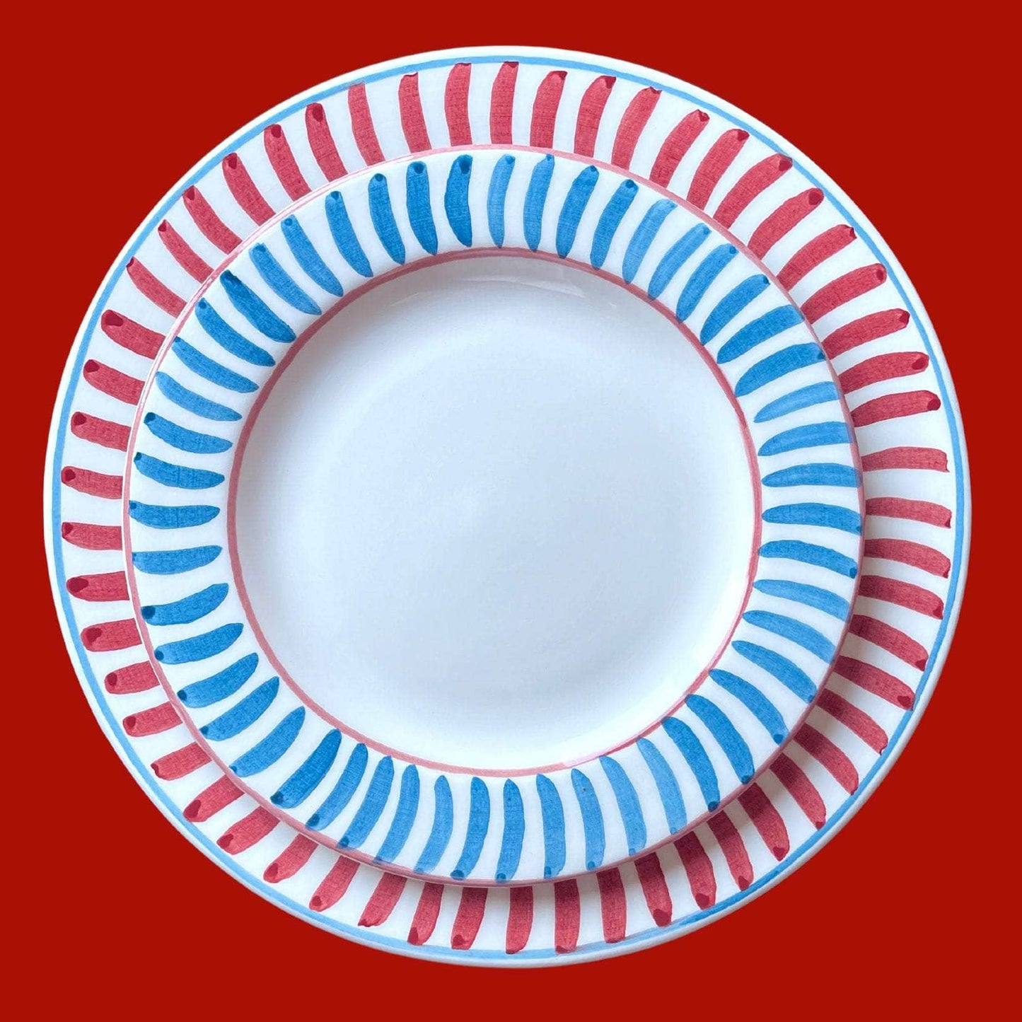 Ceramic Blue Dining Plate | Set of 12