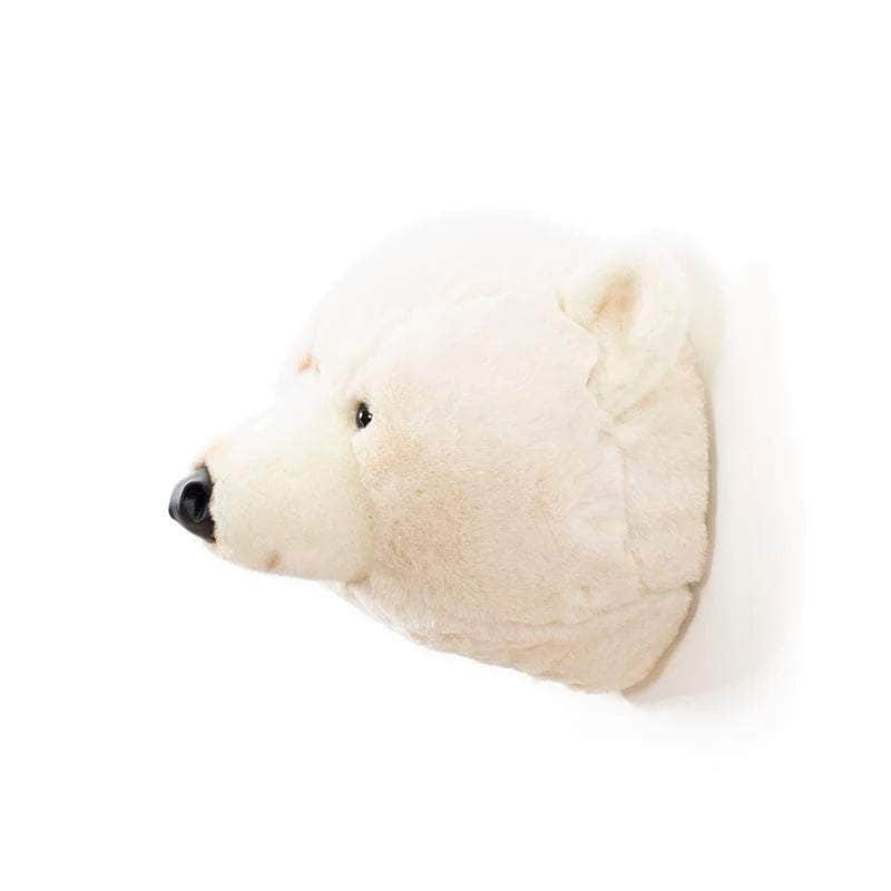 Basile the Polar Bear Wall Mounted Plush Head