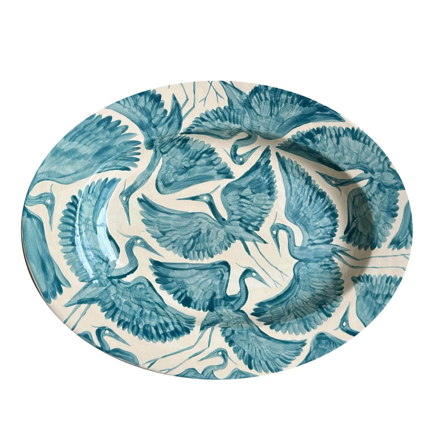 Herons Hand Painted Serving Platter