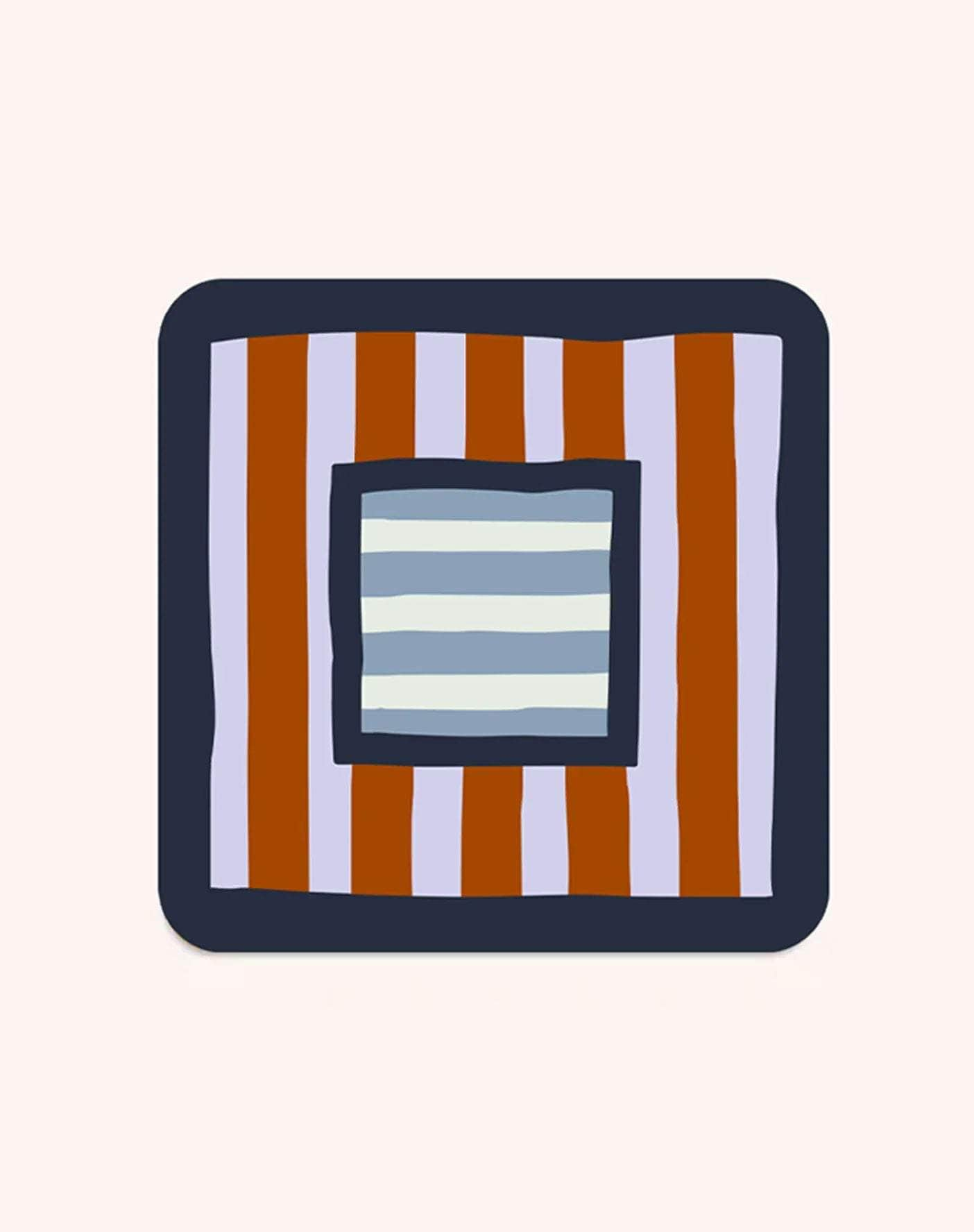 Square And Stripe Coasters (Set of 6)