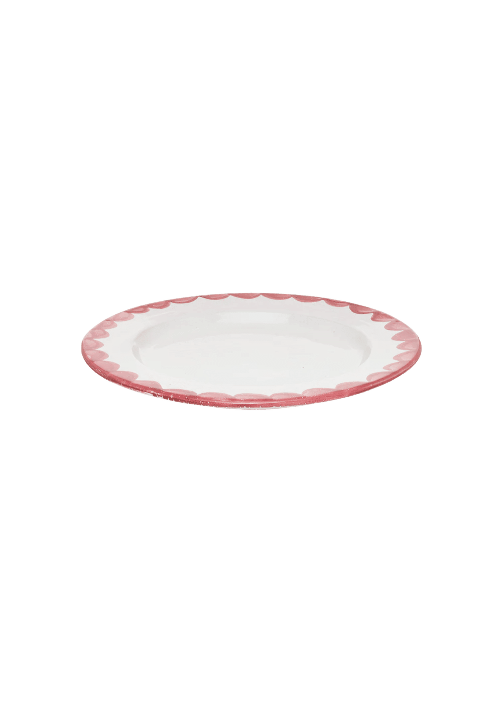 Pink Scallop Dinner Plate, Set of 2