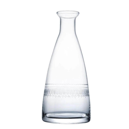 A Crystal Table Carafe with Ovals Design