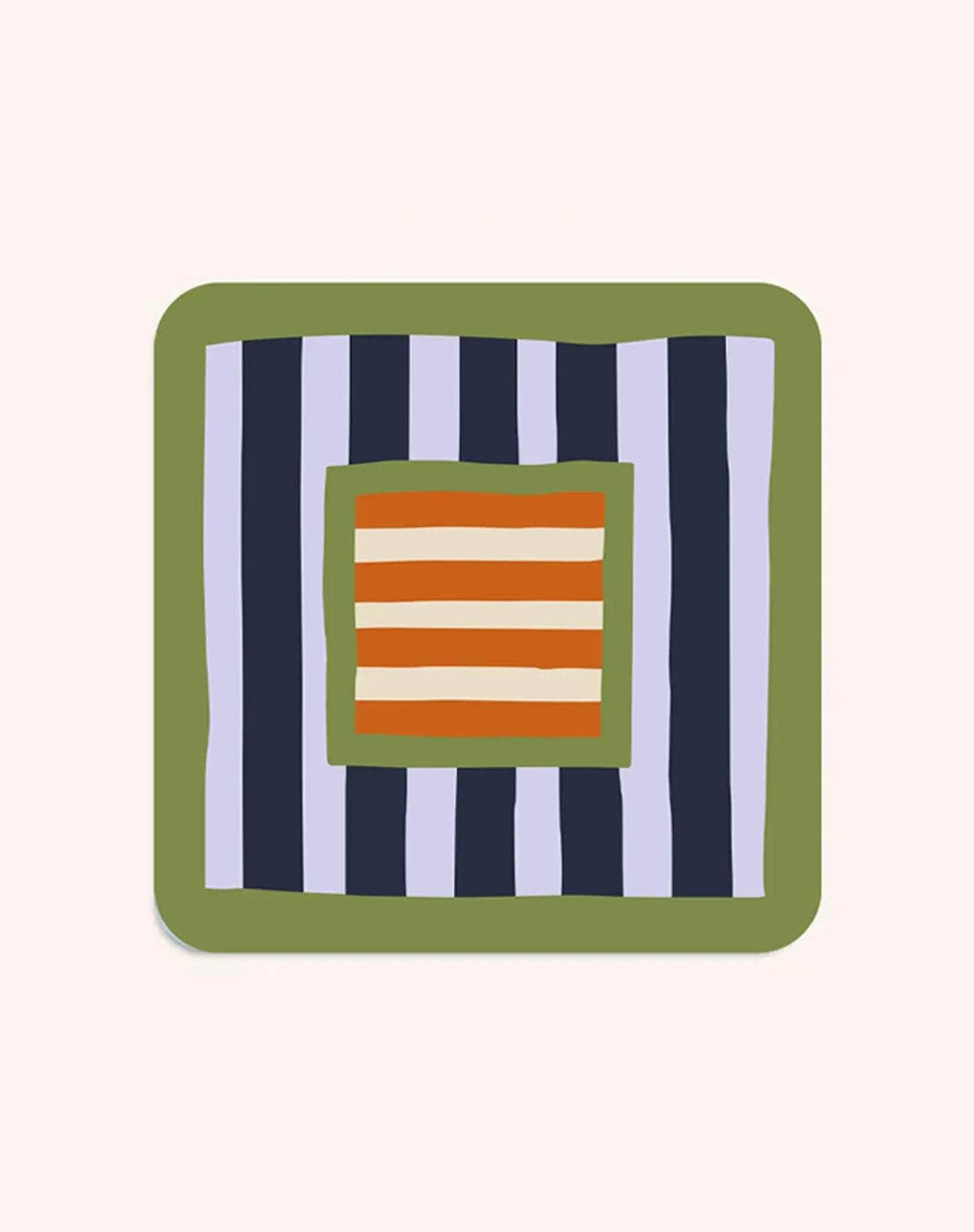 Square And Stripe Coasters (Set of 6)