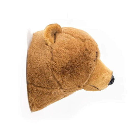 Oliver the Brown Bear Wall Mounted Plush Head