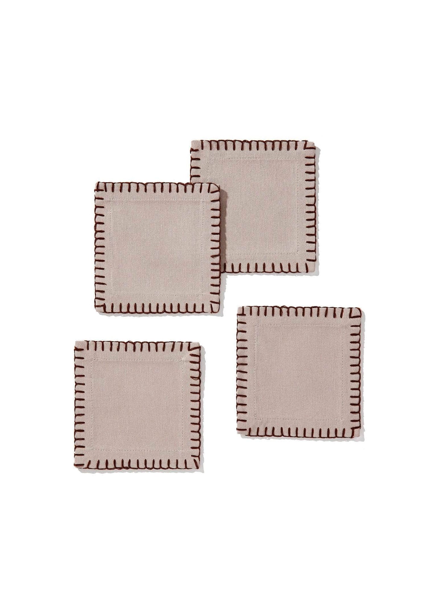 Tabia Coaster Set in Beige