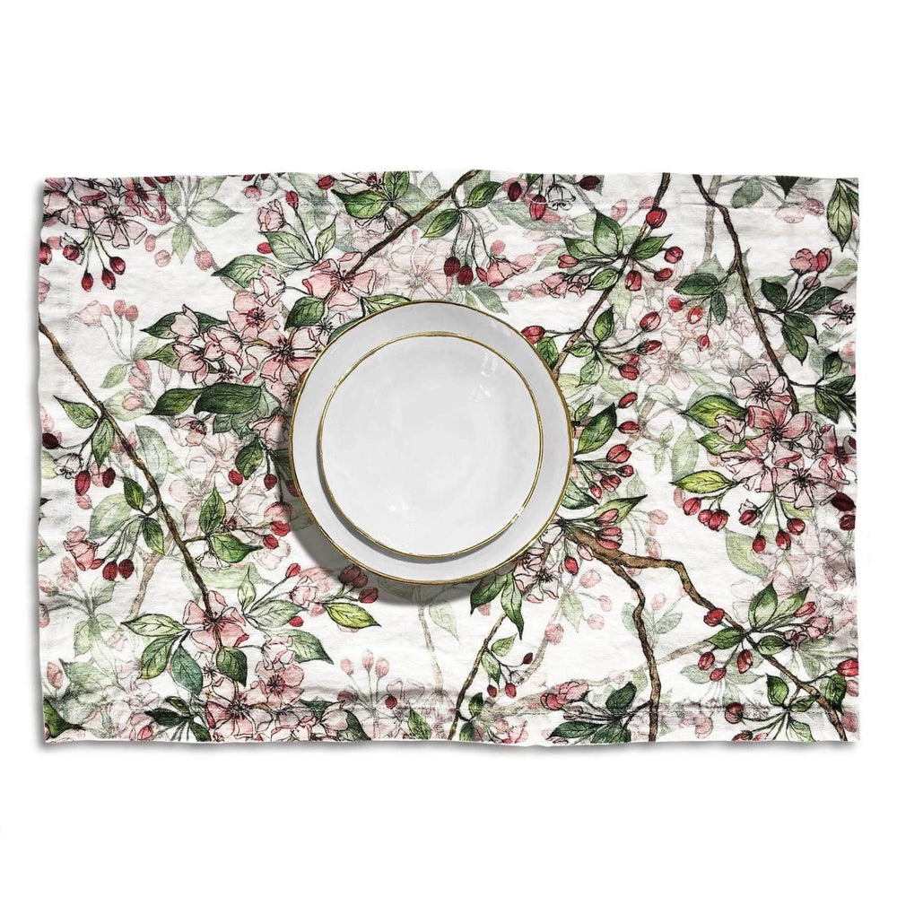 Cherry Blossom Linen Placemat