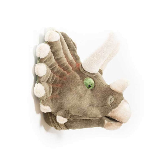 Adam the Triceratops Wall Mounted Plush Head