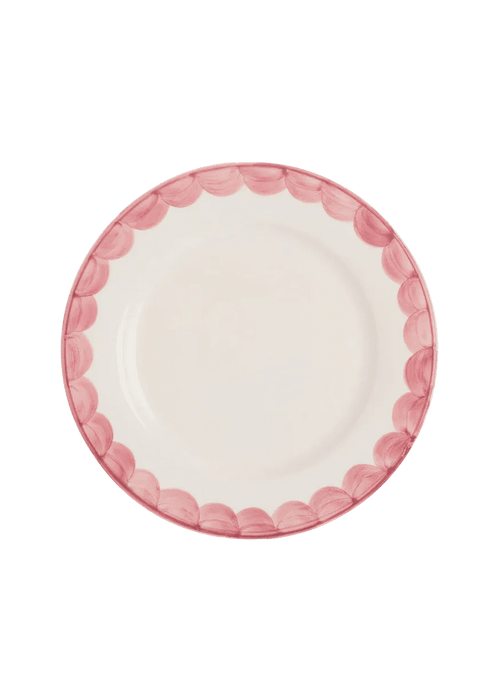 Pink Scallop Dinner Plate