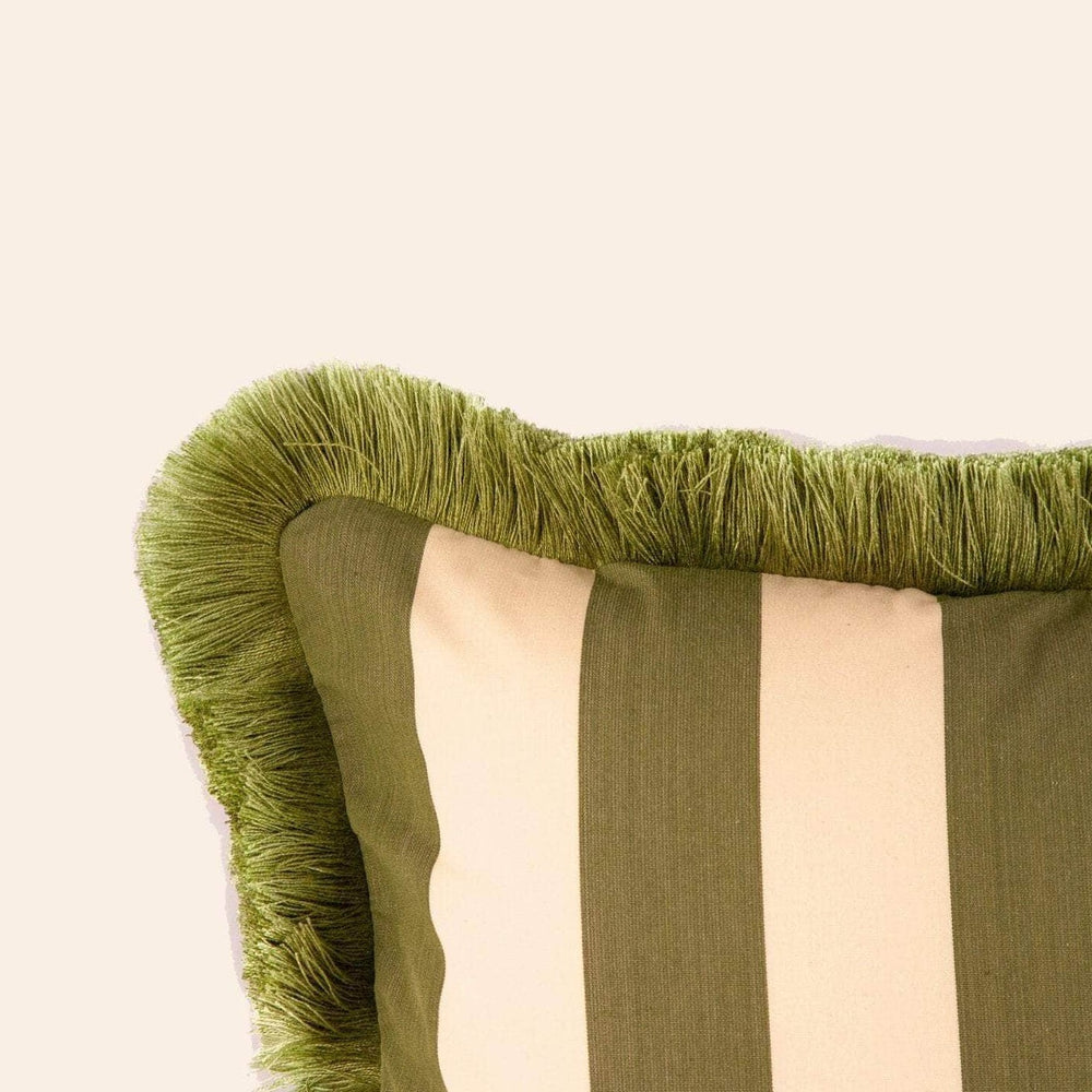 Sonia Stripe Cushion, Artichoke