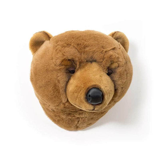 Oliver the Brown Bear Wall Mounted Plush Head