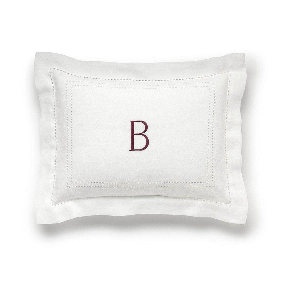 Small Pillow Hemstitch Ivory White Plain