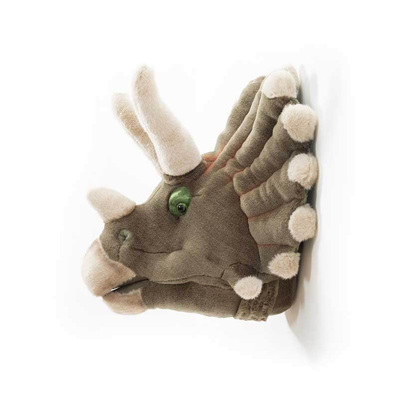 Adam the Triceratops Wall Mounted Plush Head