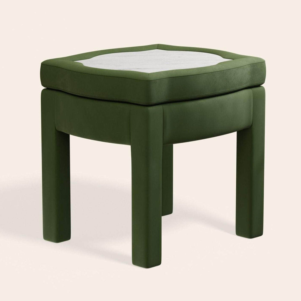 Piero Footstool, Zucchini Velvet