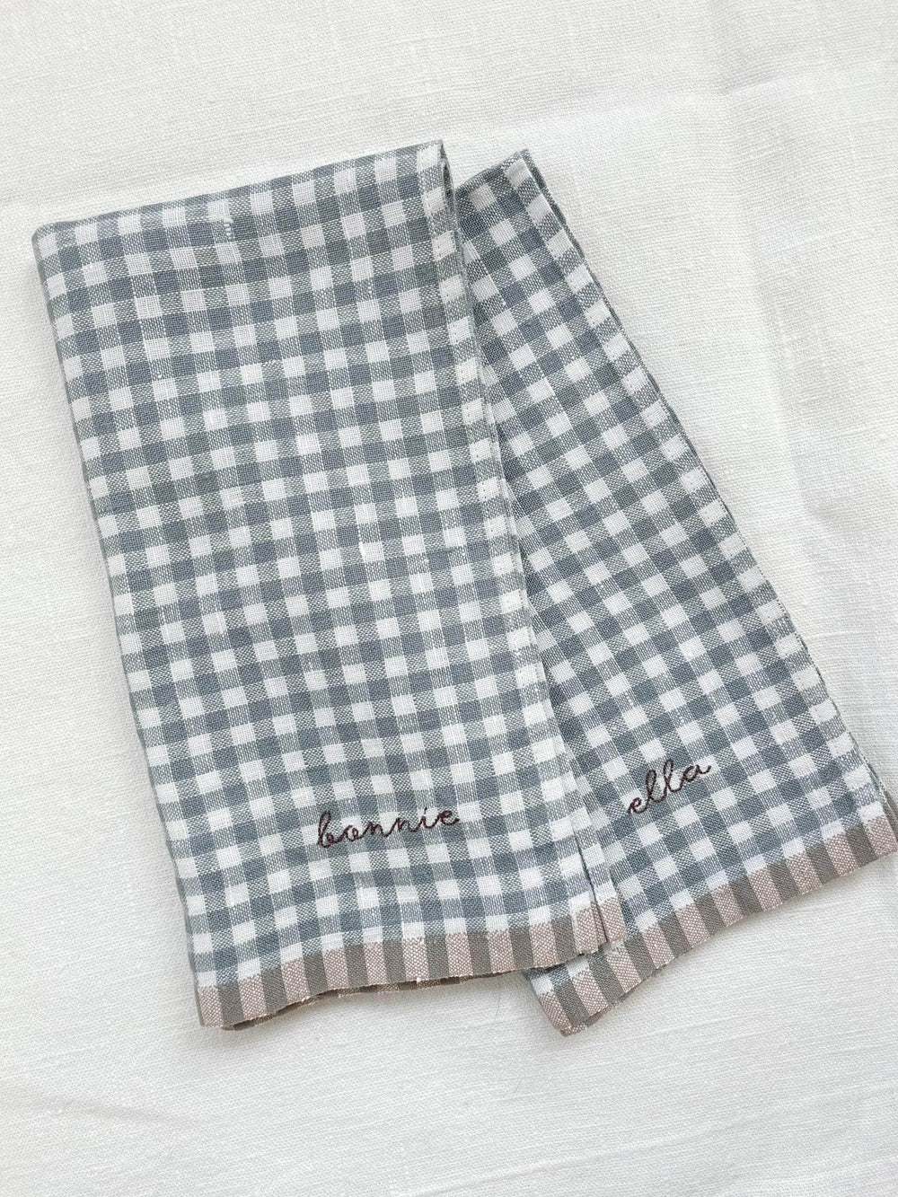 Blue Gingham linen Napkin