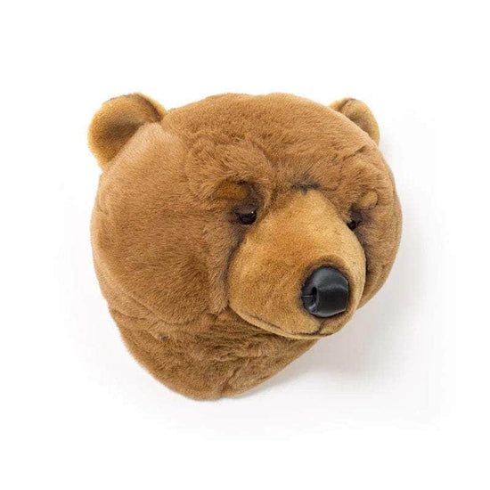 Oliver the Brown Bear Wall Mounted Plush Head