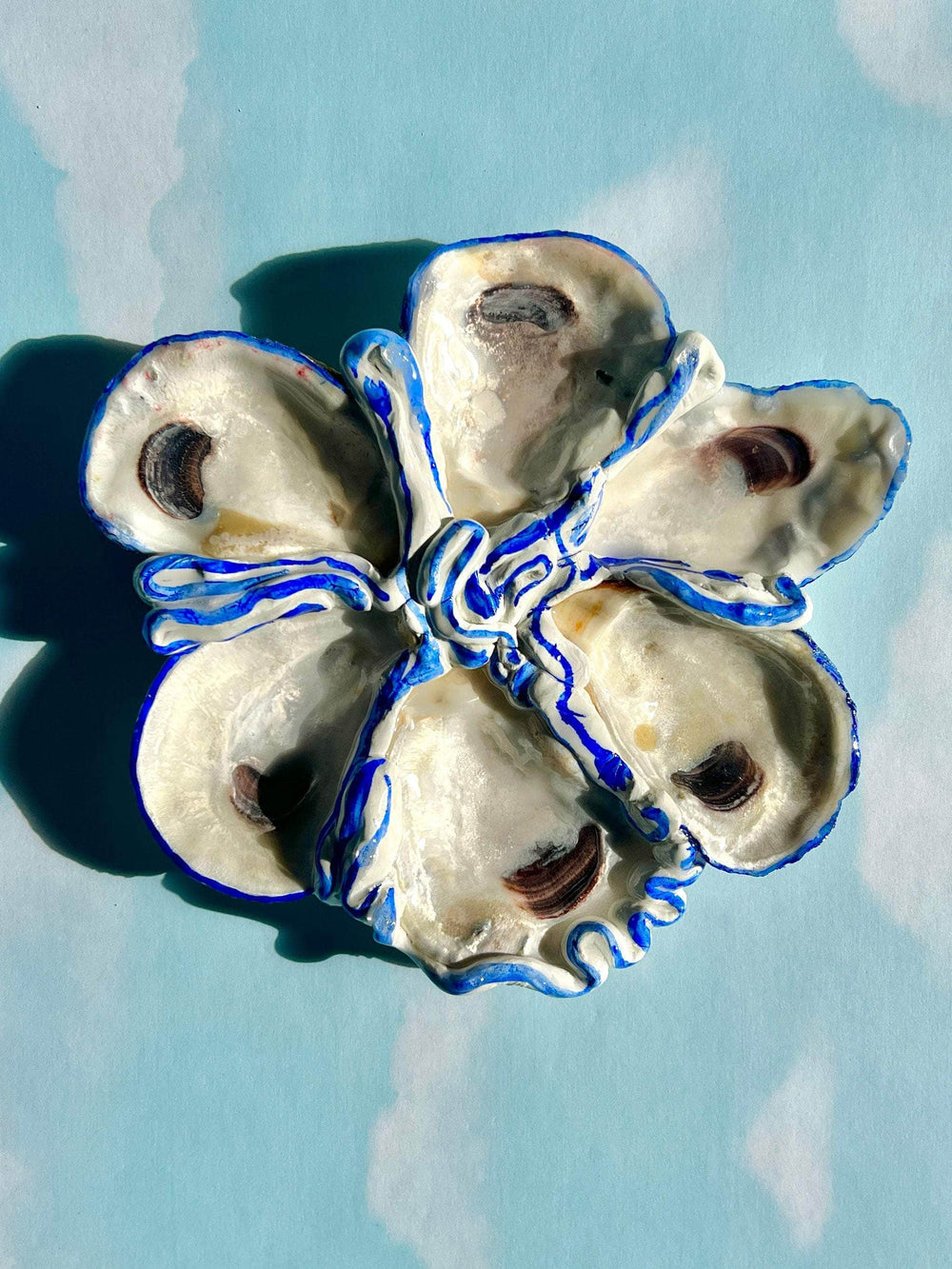 Oyster Serving Dish with Tulip