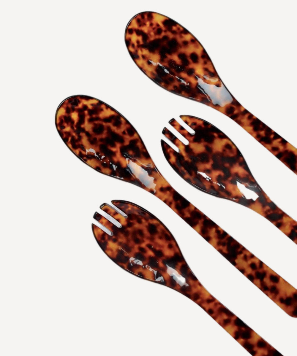 Tortoiseshell Salad Servers (single pair)